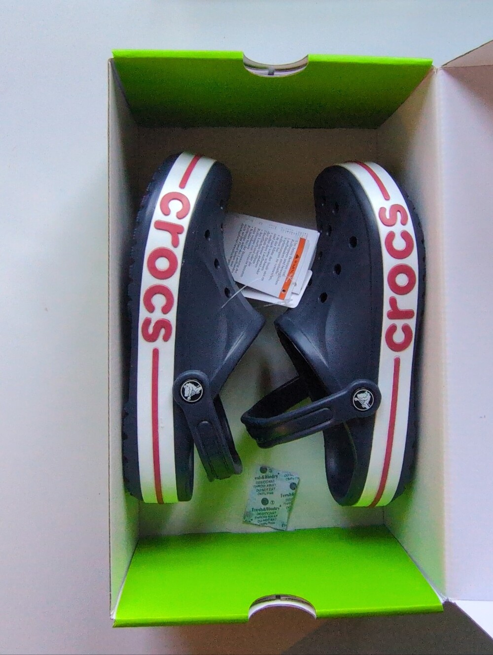 NIB CROCS Navy Pepper Bayaband Clog Style Sz 5 Mens / Size 7 Womens